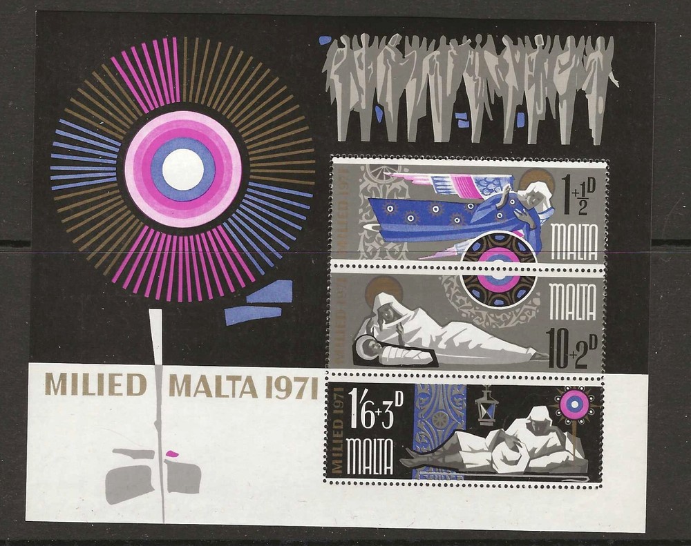 Malta 1971 christmas MNH  MS (m029)
