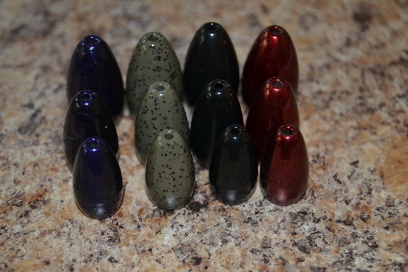 JIG SHACK TUNGSTEN FLIPPING WEIGHTS! ALABAMA SHIPPING MULTIPLE SIZES AND COLOR.