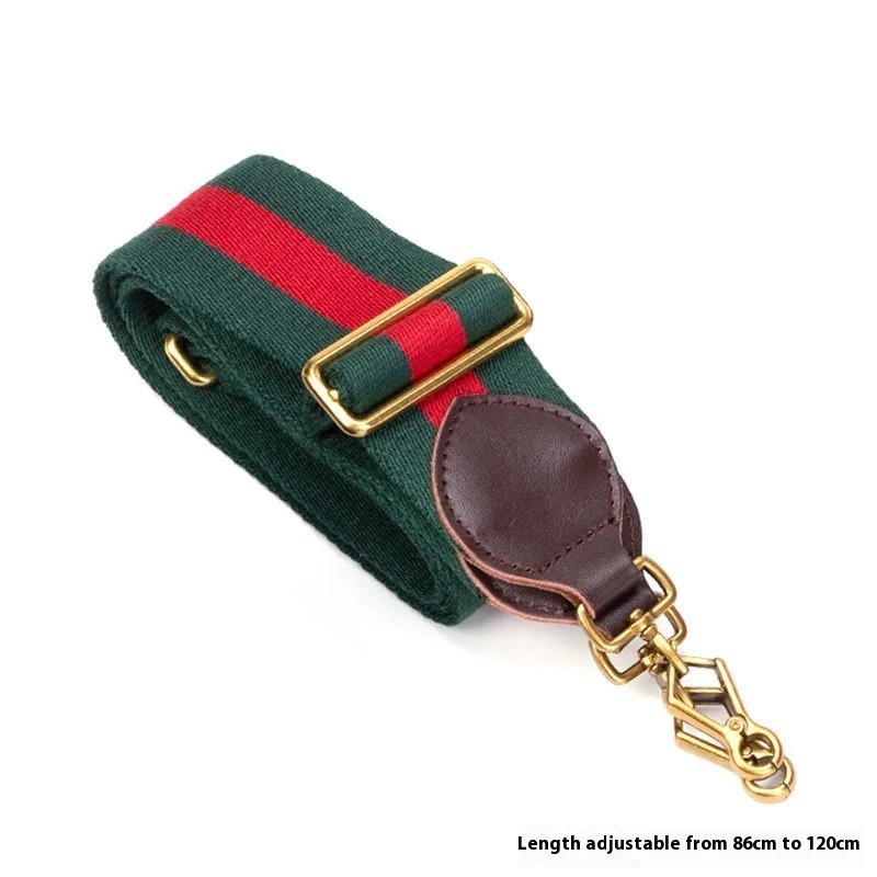 Red and Green Web Canvas Purse Strap Replacement