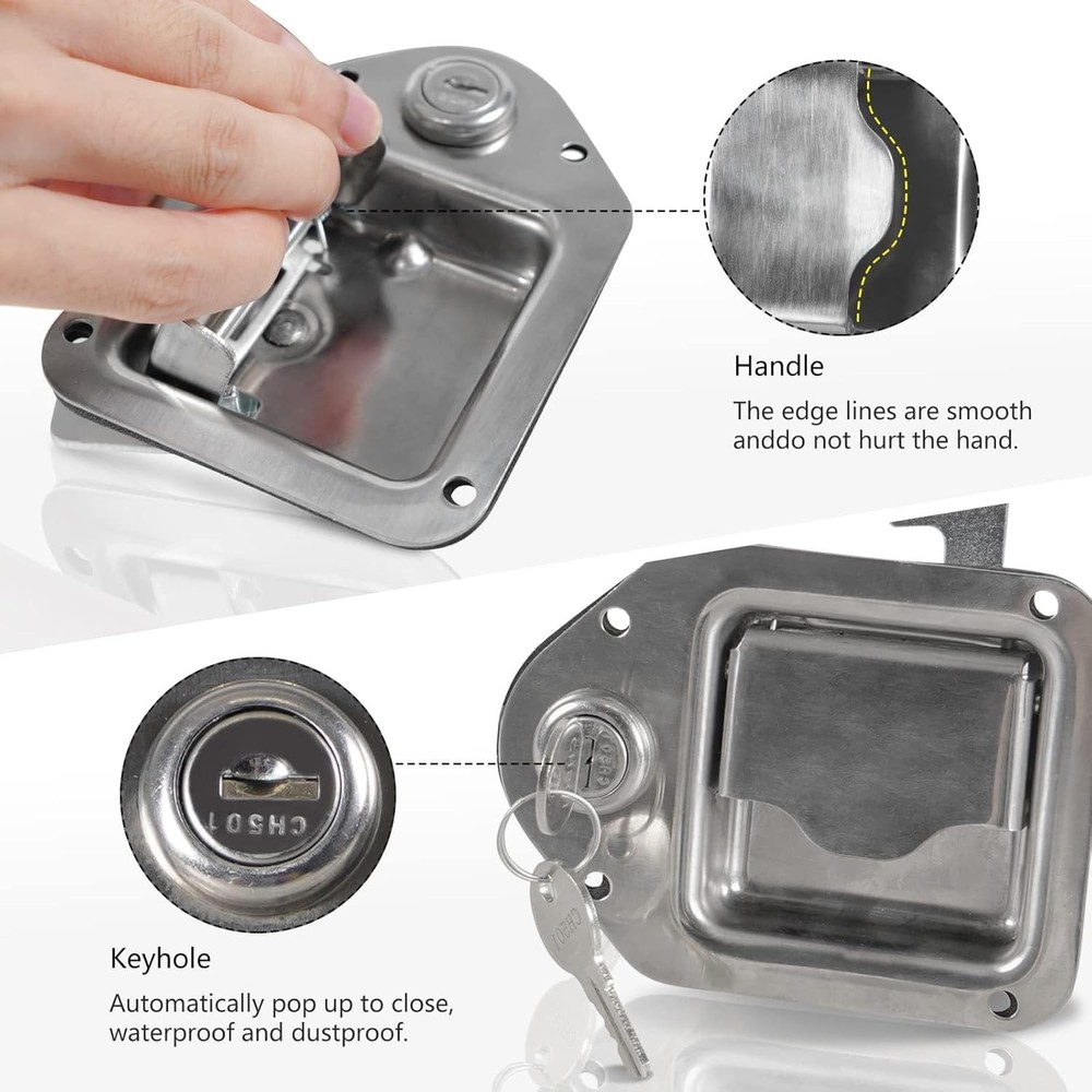 YESHMA 2Pcs Truck Tool Box Latch Toolbox Paddle Lock Replacement Handle...