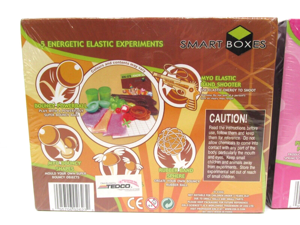 (2) Smart Boxes Elastic & Sticky Science Professor Ein-o NEW