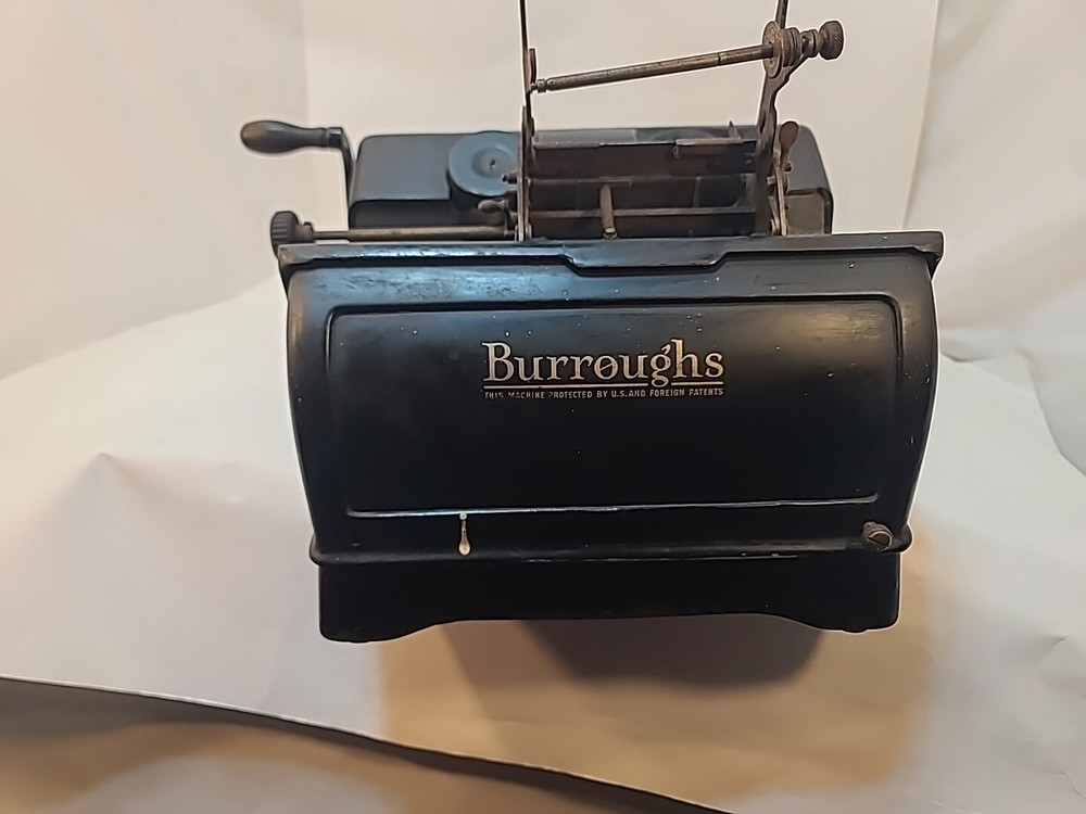 Vintage BURROUGHS ADDING MACHINE CALCULATOR HAND CRANK. No key - Untested - Rare