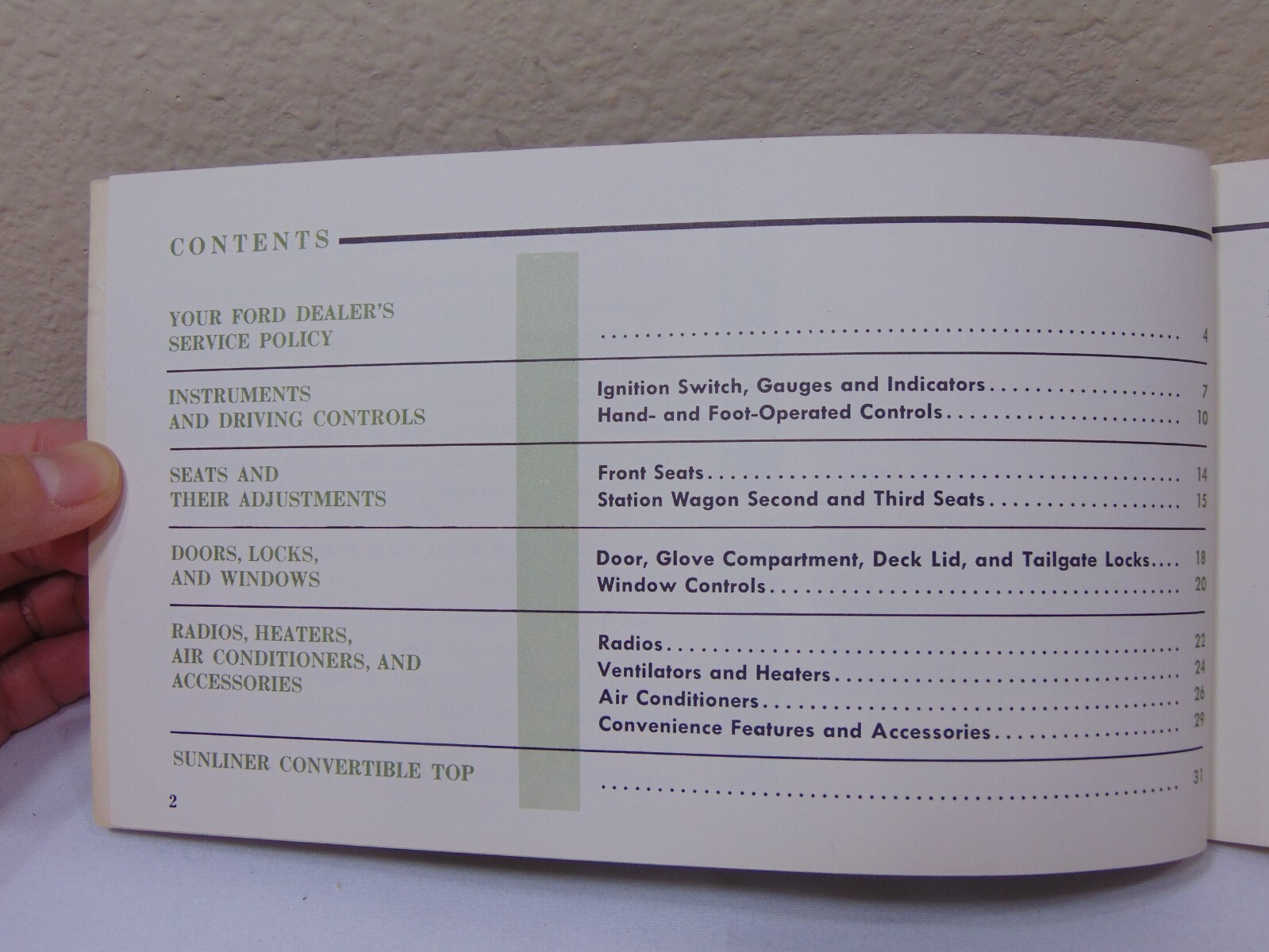 VINTAGE 1961 FORD CAR OWNER'S MANUAL FAIRLANE 500 TOWN RARE