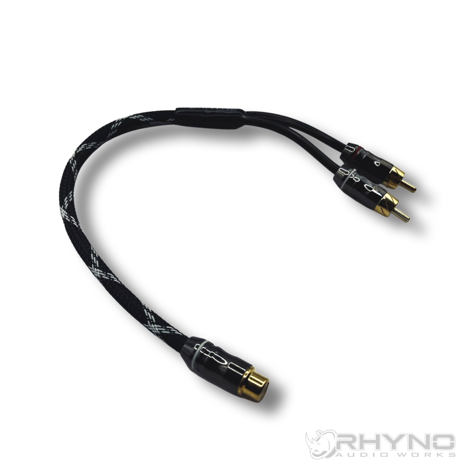 Rhyno Audio Works 8000 Series Car Audio /Motorcycle Audio RCA Cables (BLACK)