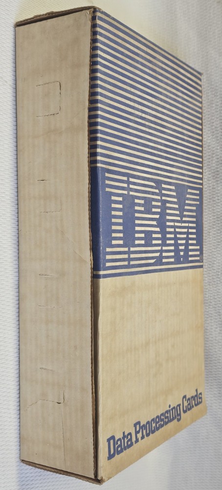 Rare Vintage 1960s IBM Data Processing QC Punch Card Computer Ephemera Box Only