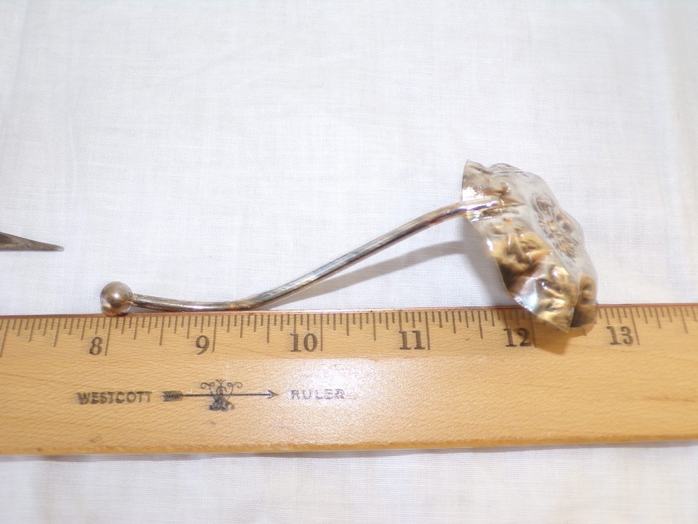 Lot Sliverplated Candle Snuffer Scissors, Small Bowl and Ladle or Spoon As Is