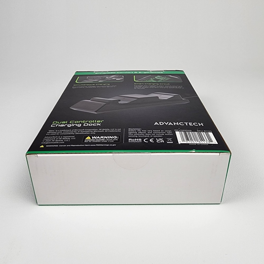 Advantech Xbox Series X Dual Controller Charging Dock USB–C-Black-Fast Charge