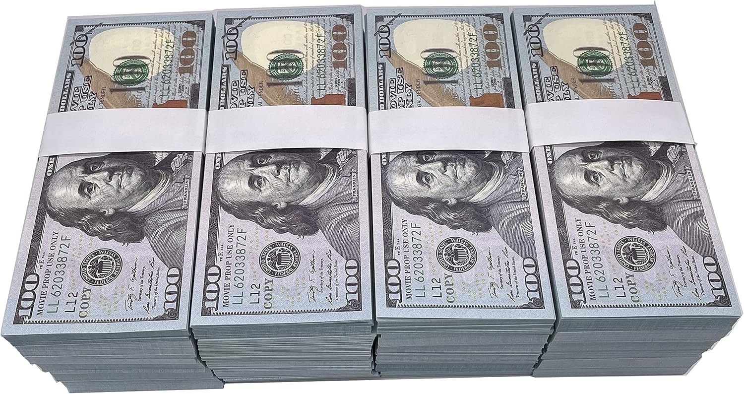 Premium Prop $100 Bills $5k Total - Replica Money (Full Size)