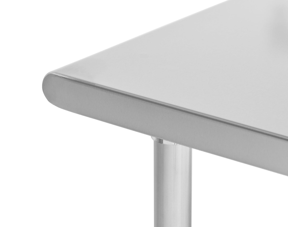 Kratos Stainless Steel Kitchen Prep Table 72"x24" with Undershelf, NSF Worktable