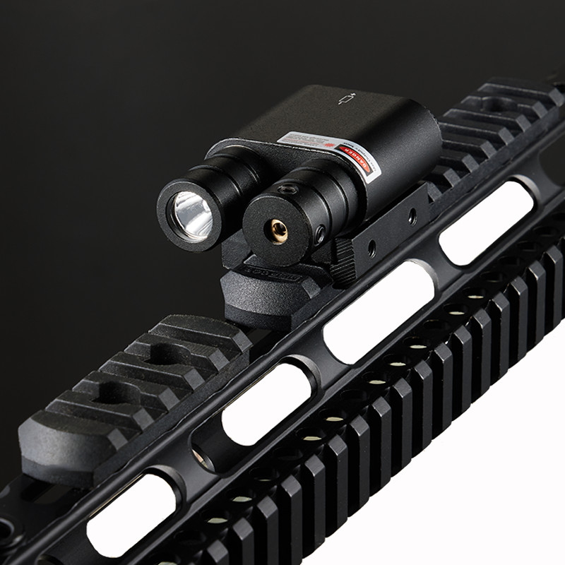 Mini Red Laser Dot Sight Combo with Flashlight & 20mm mount
