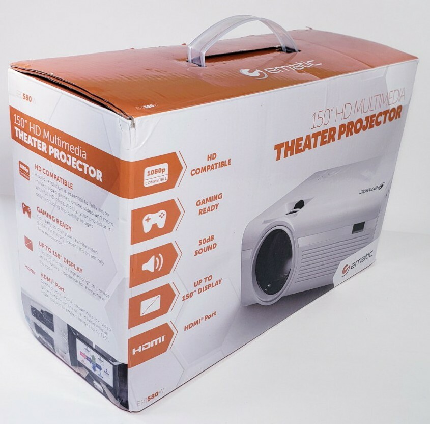Ematic 150" HD Multimedia Theater Projector - White (EPJ580W)™