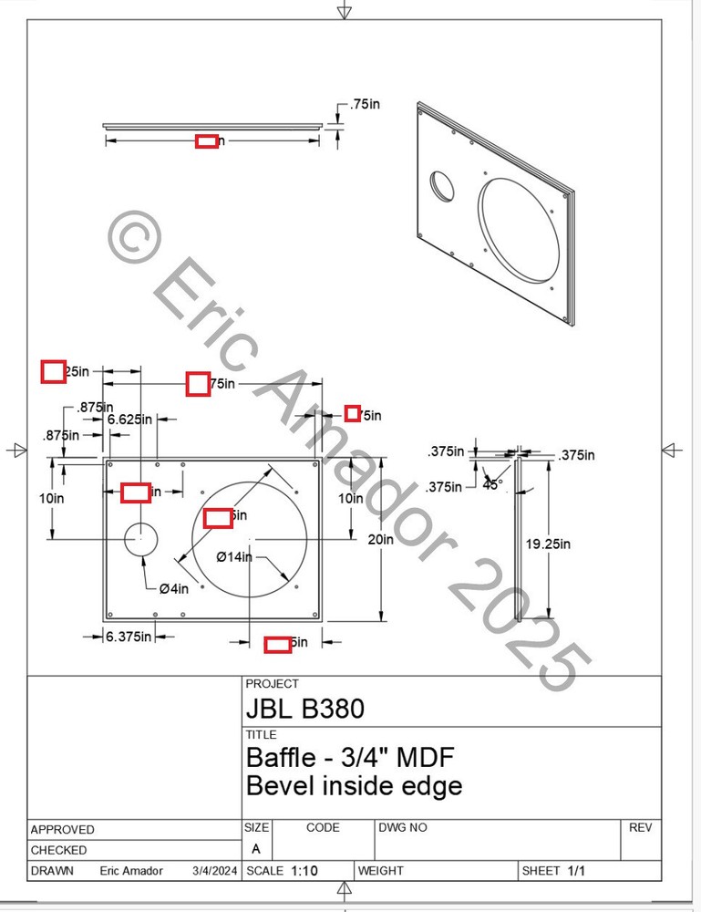 JBL B380 Subwoofer Cabinet Plans