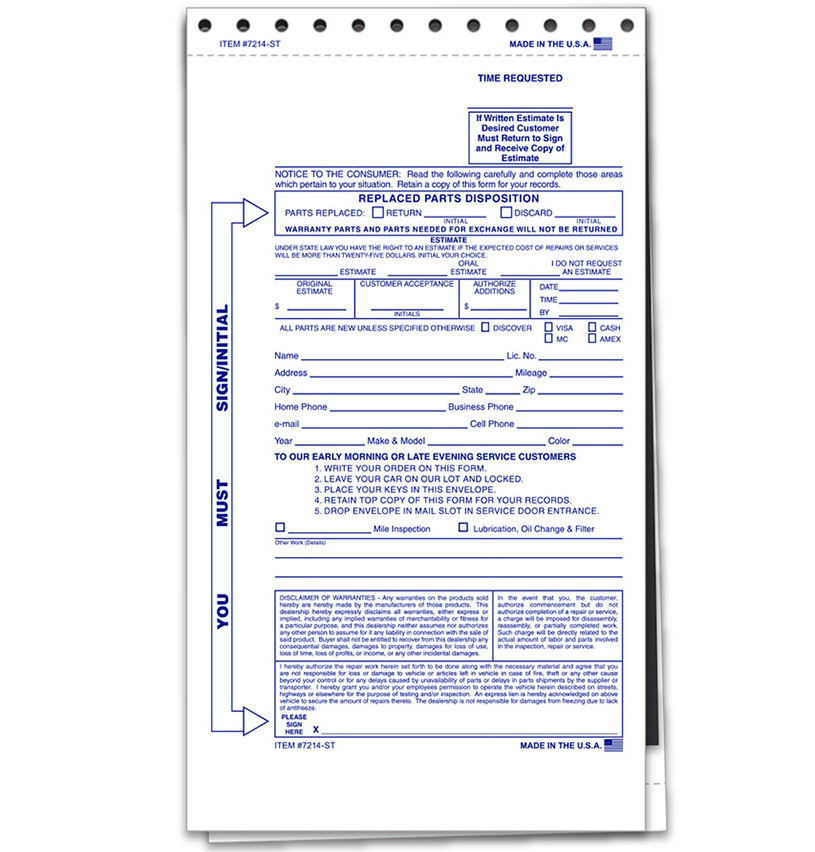 Key Drop Envelope 2 Part Blank (1=100)