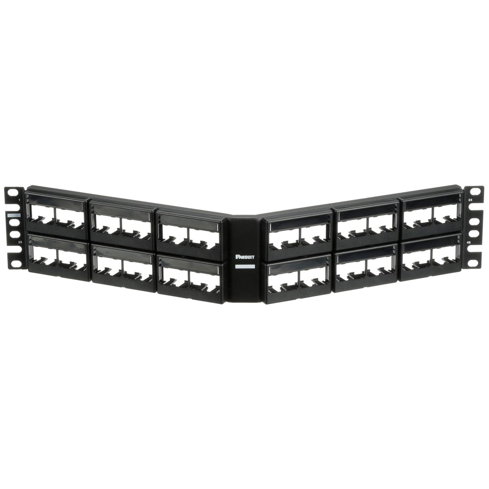 Panduit CPPLA48WBLY Angled 48-Port Patch Panel, Black