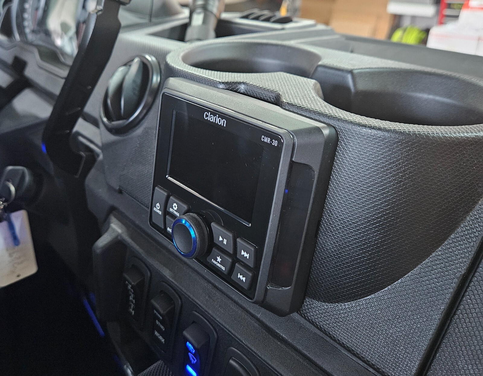 2025 - 2026 Polaris Ranger XP 1000 Audio Kit - Clarion - Keeps the cup holders