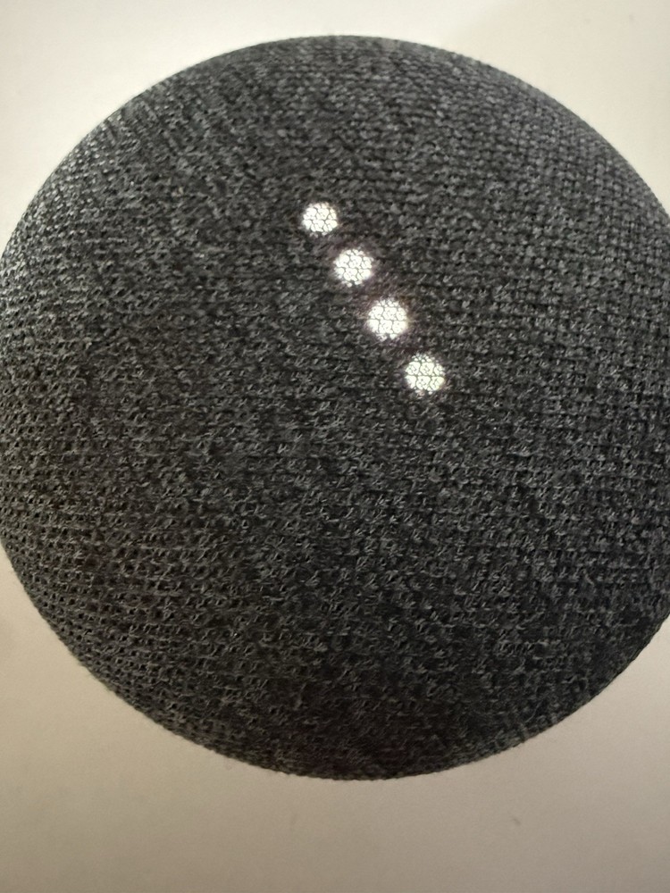 Google Home Mini Smart Speaker Charcoal Tested Working Needs Power Cable