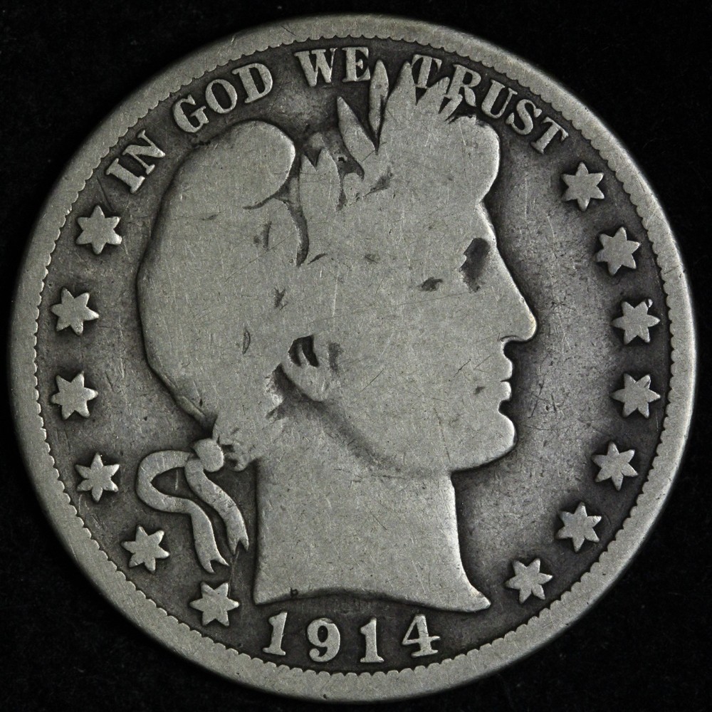 1914-S Barber Silver Half Dollar E316 XQCE