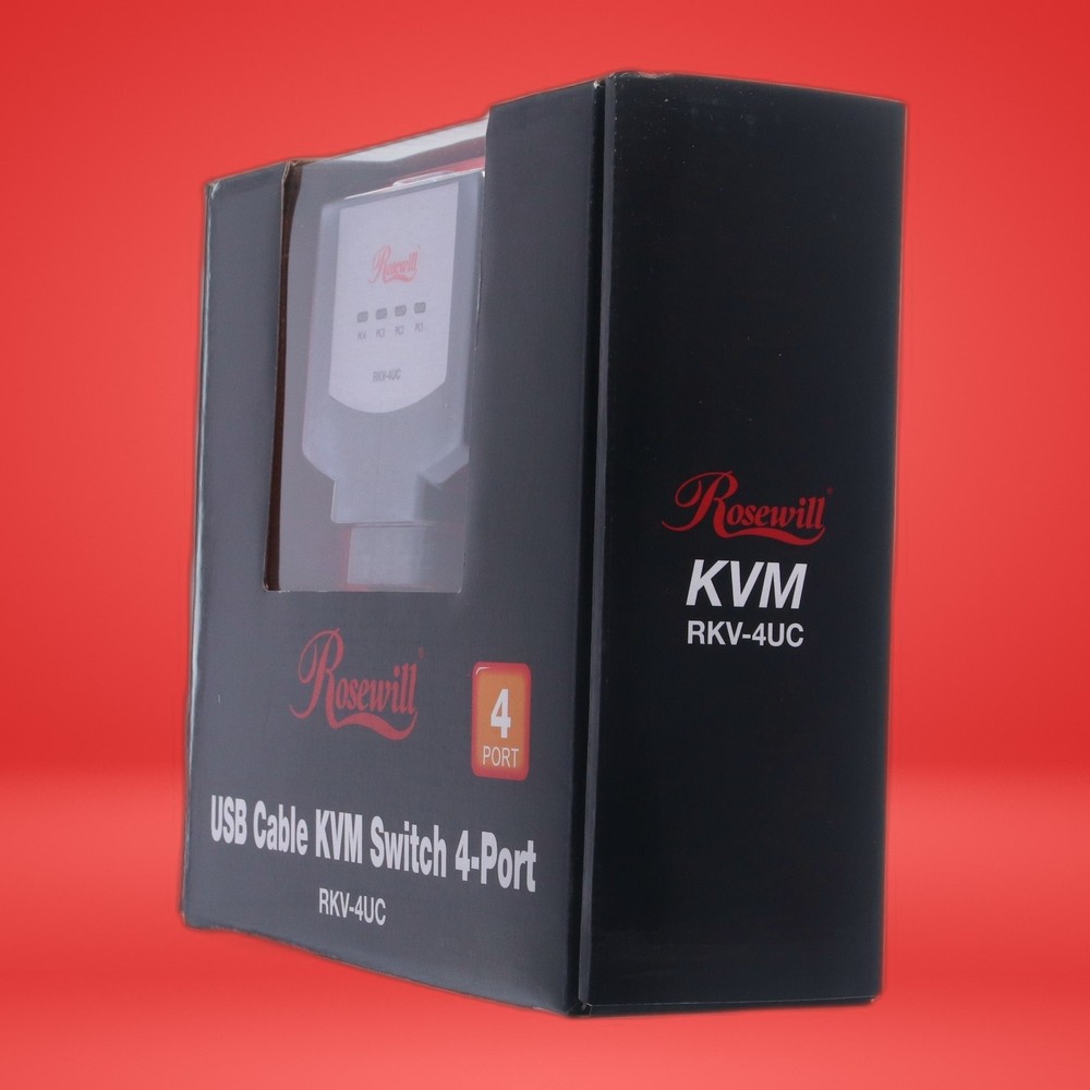 Rosewill 4 Port USB Cable KVM Switch RKV-4UC
