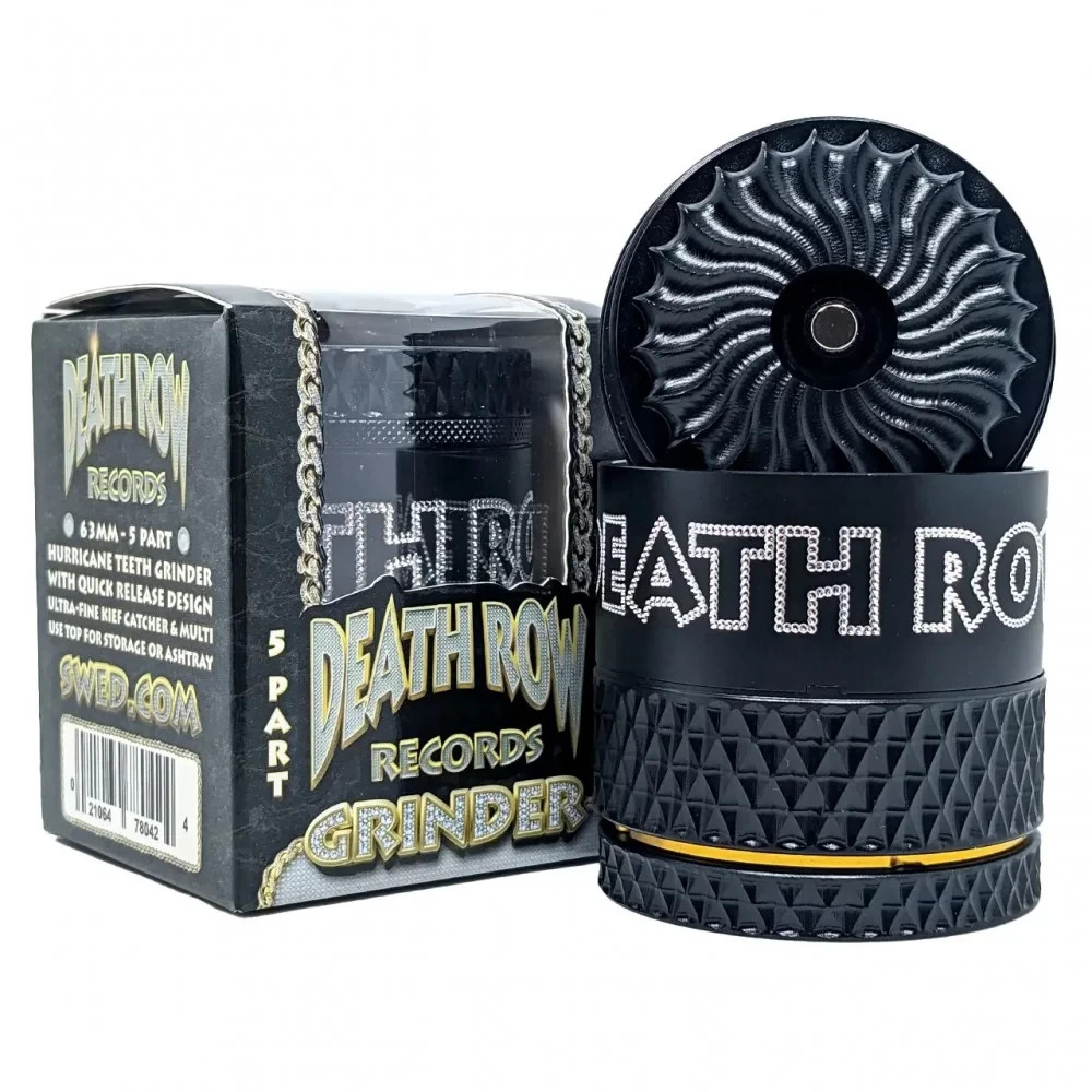 Death Row Records 63mm Hurricane Grinder – 5 Piece Aluminum Grinder