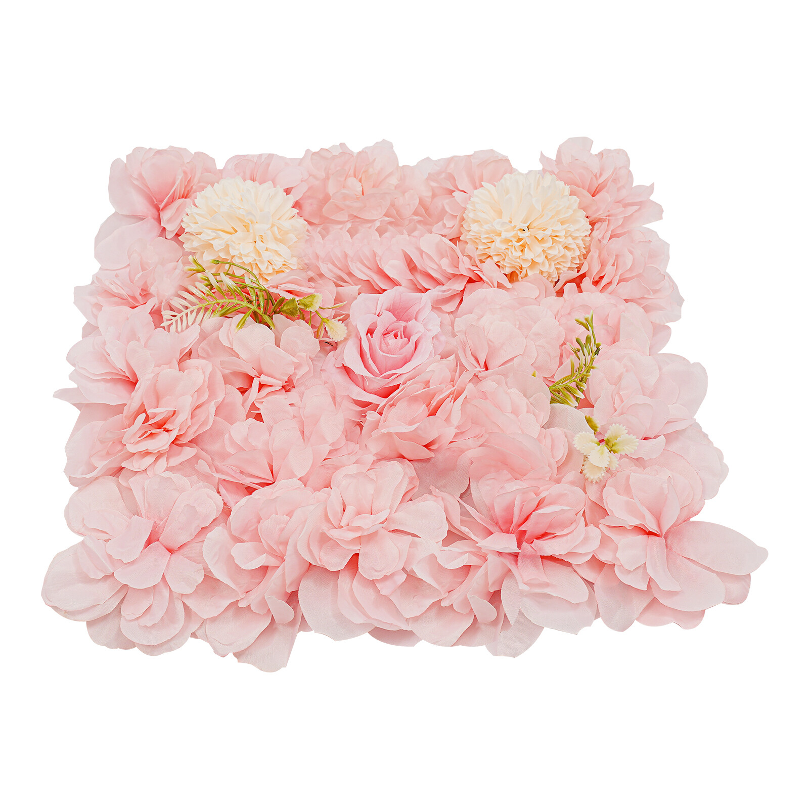 3D Flower Wall Panel-12pcs Artificial Flower Wall Background Silk Rose Wedding