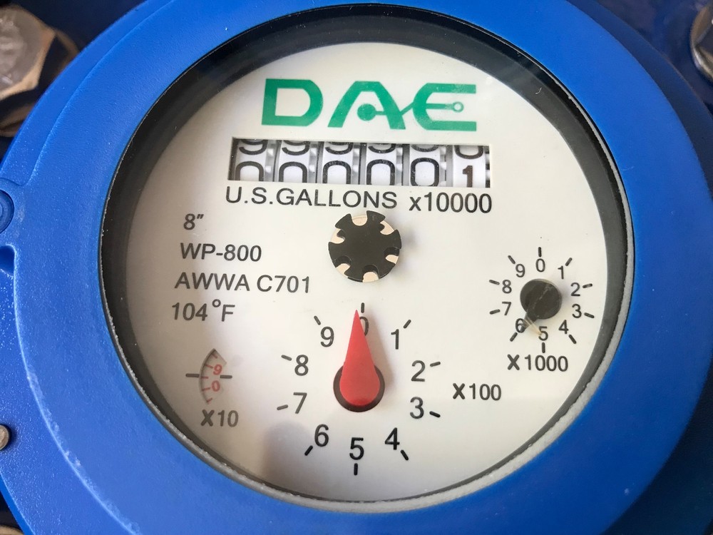 DAE WP-800P 8" Woltmann Helix Water Meter, Pulse Output, Gallon