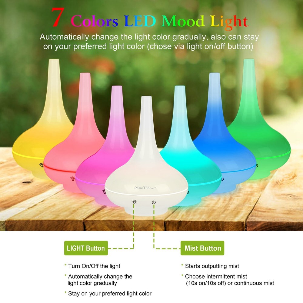 200ML Ultrasonic Home Aroma Humidifier Air Diffuser Purifier Lonizer Atomizer