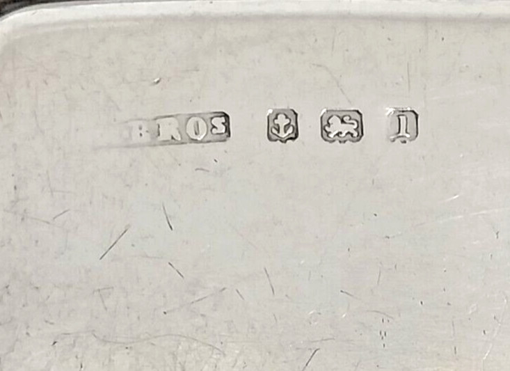 Antique english silver Stamp Holder