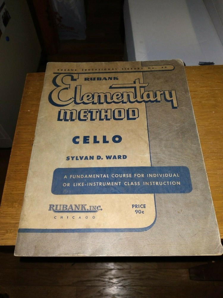1936 Rubank Elementary Method Cello Lessons EX