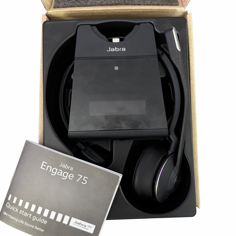 Jabra Engage 75 Mono Wireless Headset WHB050BS Base Complete
