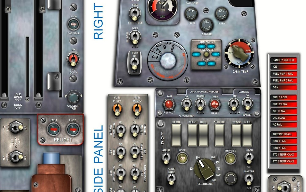 ENGLISH ELECTRIC LIGHTNING COCKPIT instrument panel CDkit