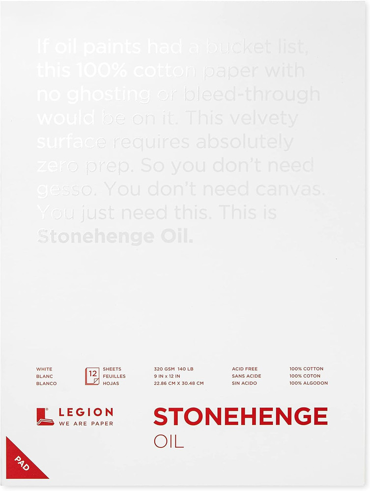 Oil 320G 9X12 White Pad, 12 Sheets