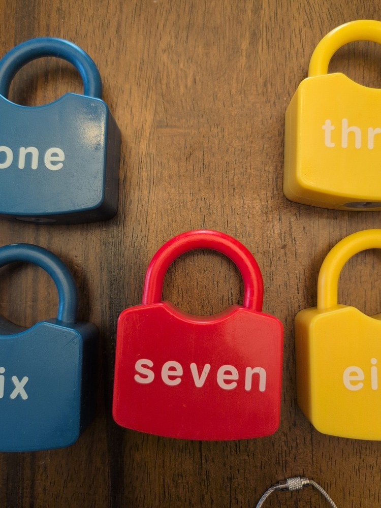 Number Learning Locks & Keys Educational Learning Incomplete *Missing Lock #2*