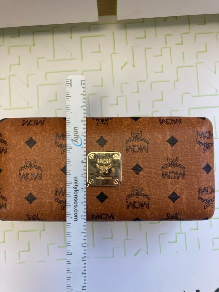 New Large MCM Munchen Hard Shell Case With Original Cloth Sunglass Case.