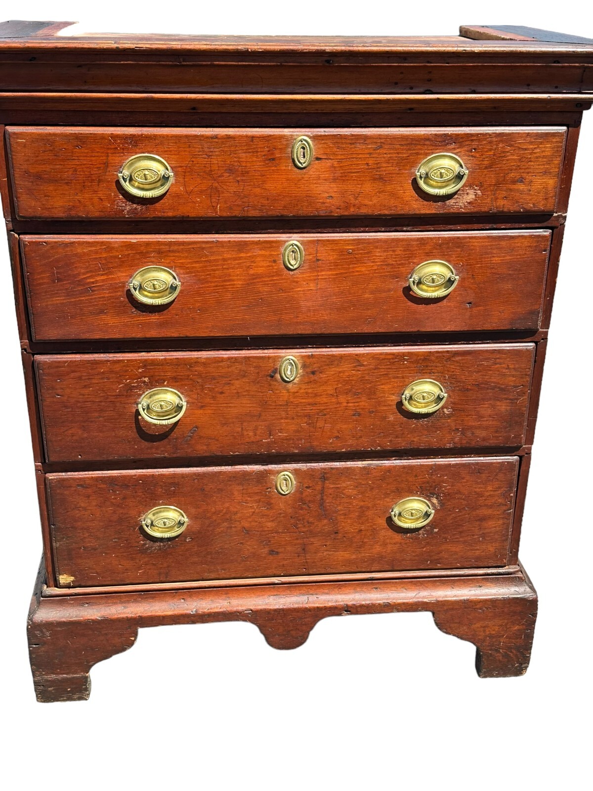 Antique chippendale chest dresser farmhouse country 18th country