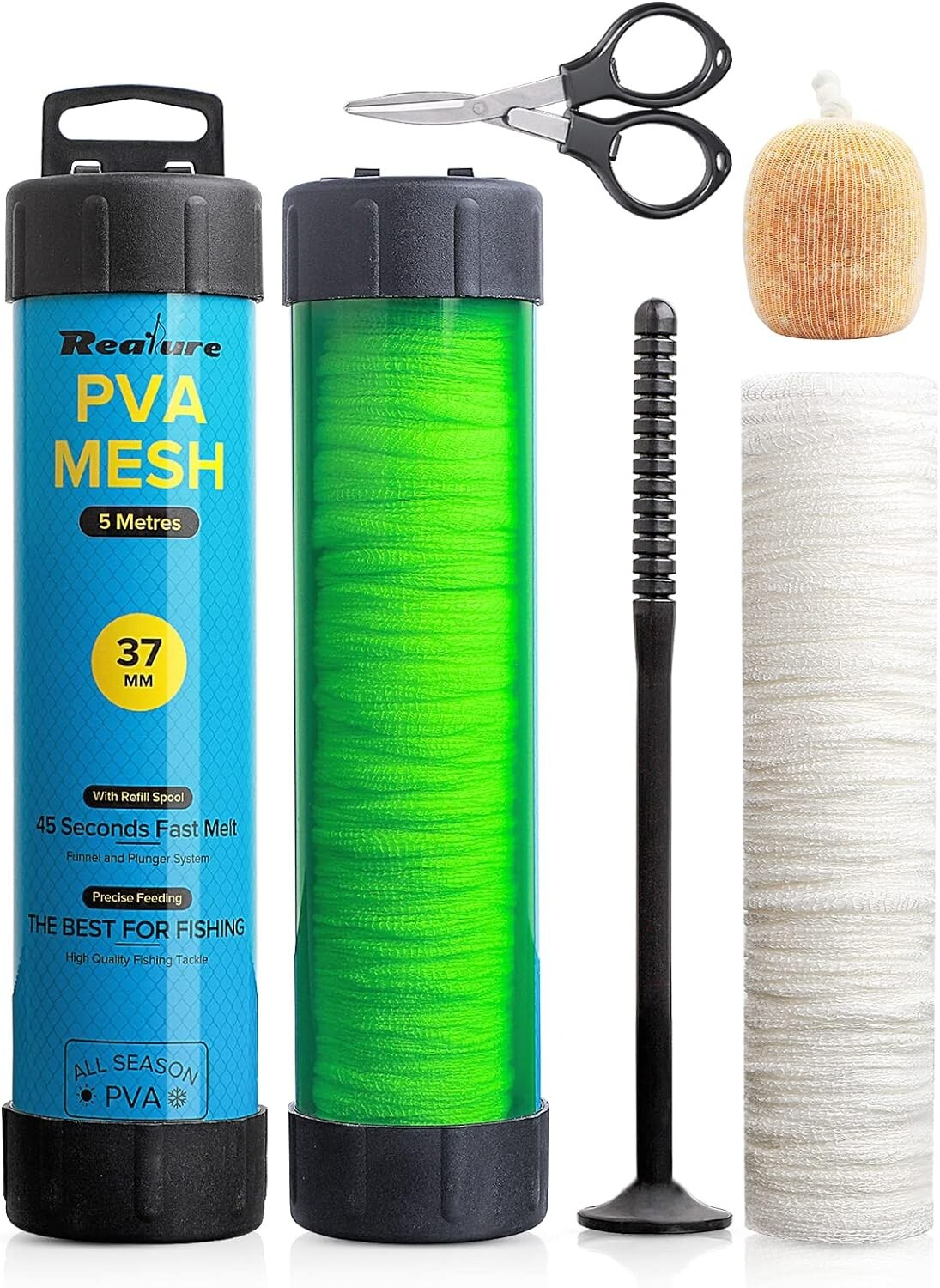 5M Pva Mesh Kit 18mm 25mm 37mm 44mm Wide Pva Mesh Carp Bag Fishing Refill Feedin