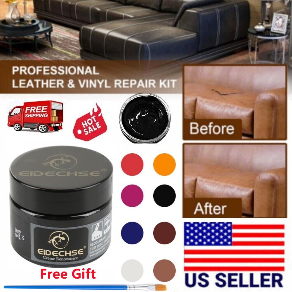 Leather Repair Cream Gel Kit Filler Restore Car Seat Sofa Scratch Holes Advanced