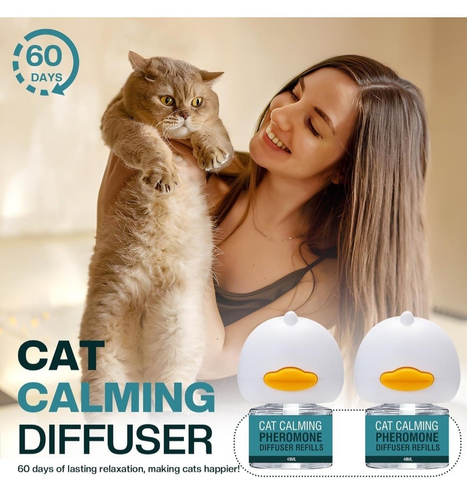 Cat Calming Diffuser 4 in 1 Multicat Calming Pheromones Diffusers Relief Stress