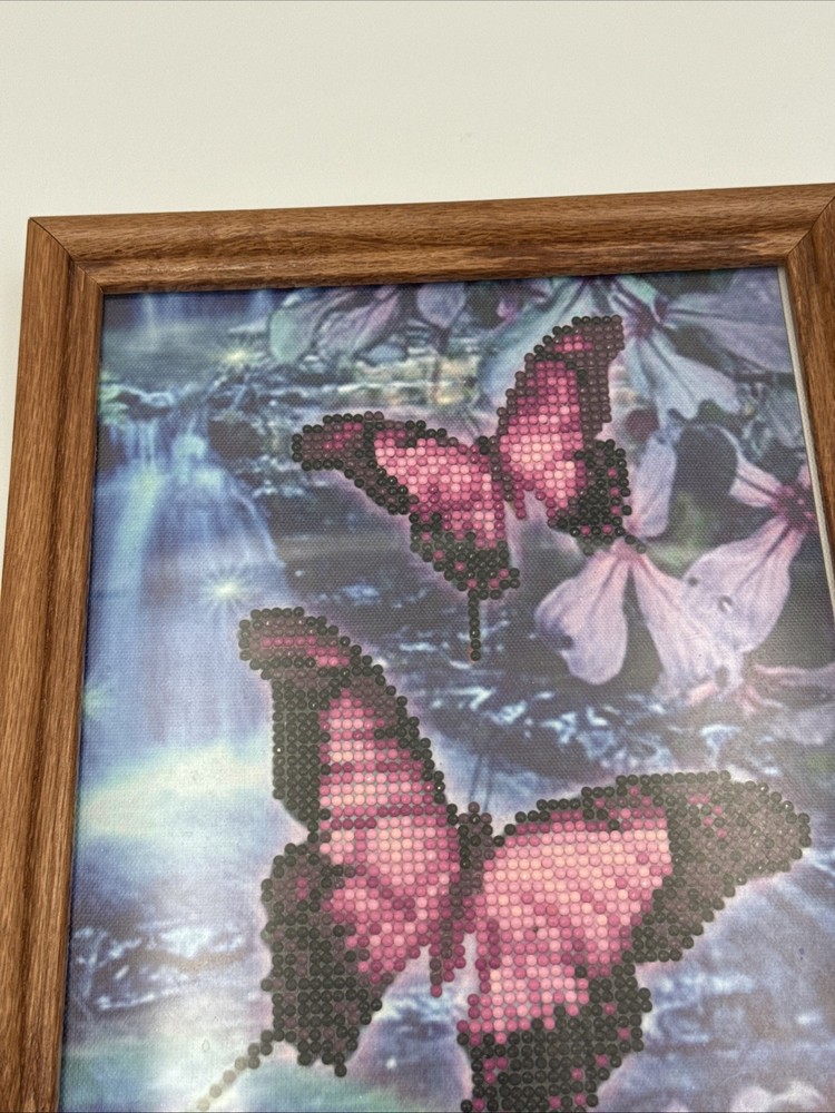 butterfly diamond Craft Picture Framed