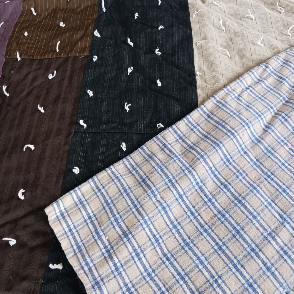 Vintage Wool Patchwork Suit Quilt