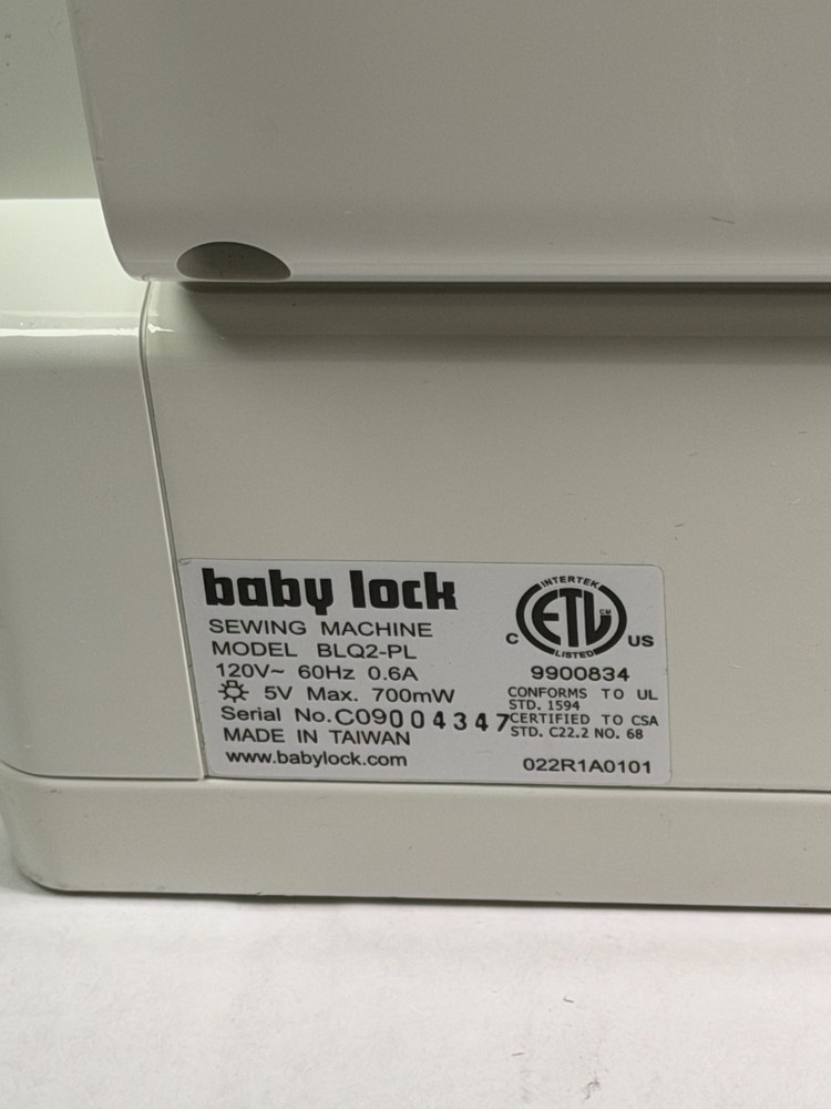 Baby Lock Quest Plus BLQ2-PL sewing machine