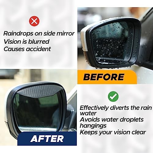 EcoNour Blind Spot Car Mirror (2 Pack) | Wide Angle for 3x Rectangle With Visor