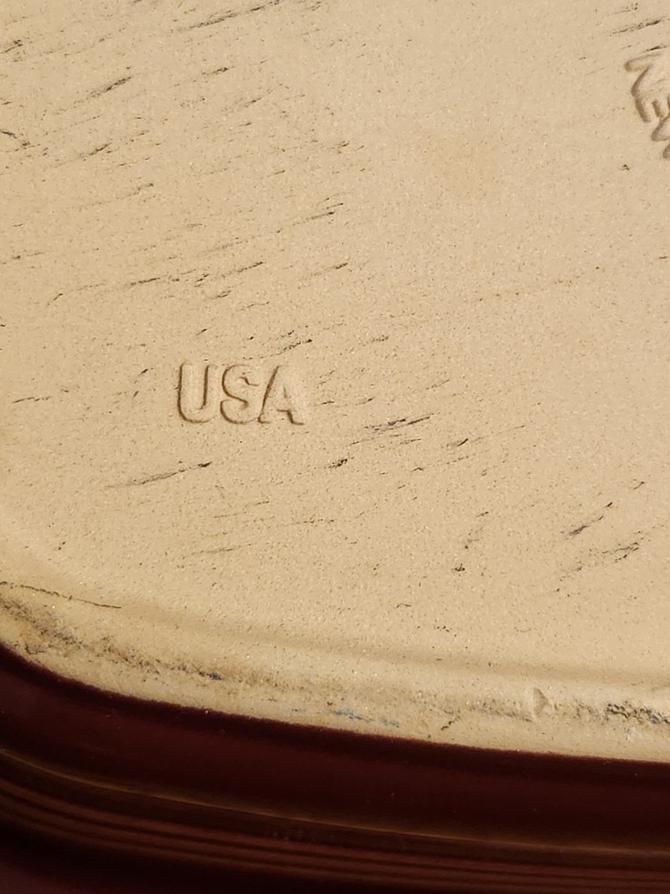 Pampered Chef Stoneware Rectangular Baker Dish 9 x 13 Cranberry Red Made in USA