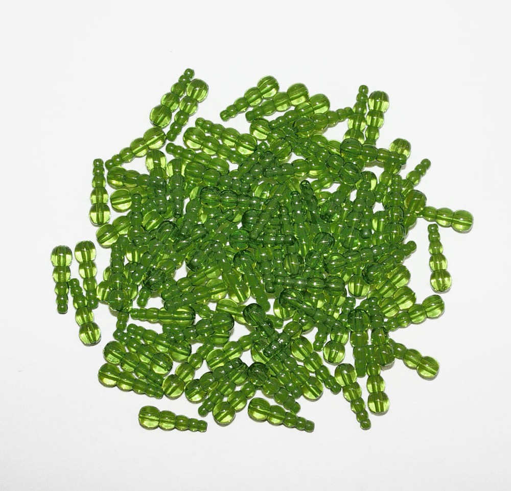 Olive Green Stack Beads Fishing Lure Components Crafts (50pc)