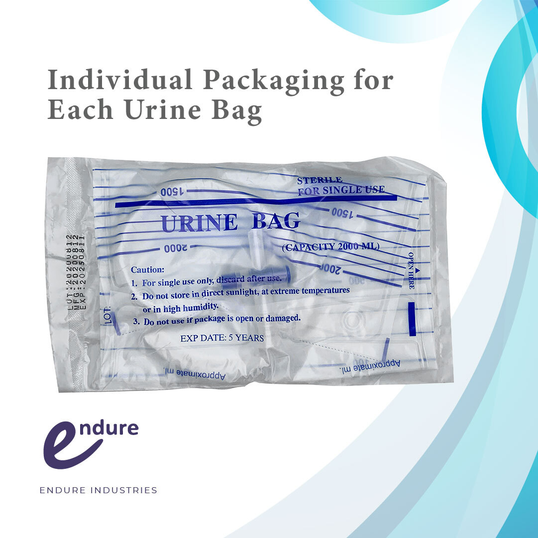 Adult Urine Bag, 2000 ml (Pack of 5)