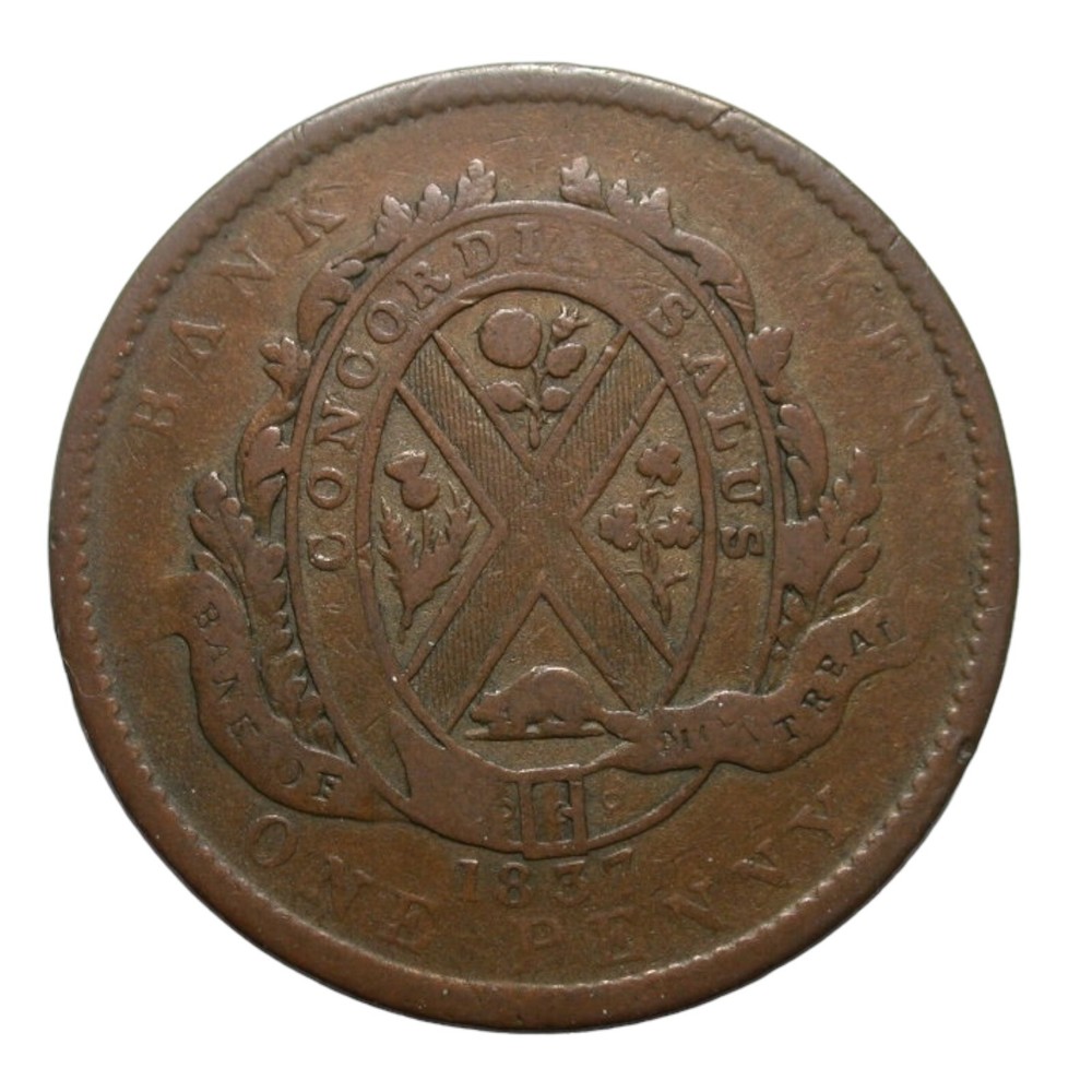 Canada 1837 Quebec Penny Token
