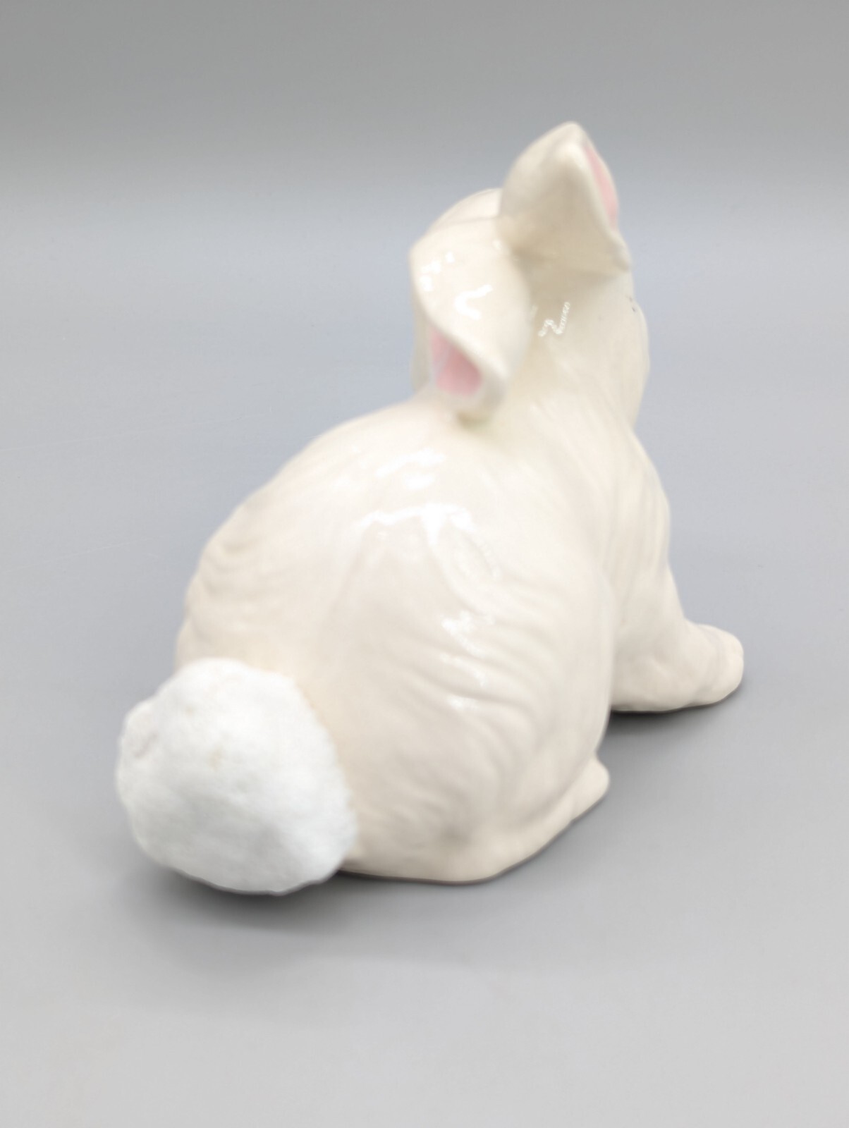 Ceramic White Rabbit Figurine Statue Cottontail Easter Bunny 7"