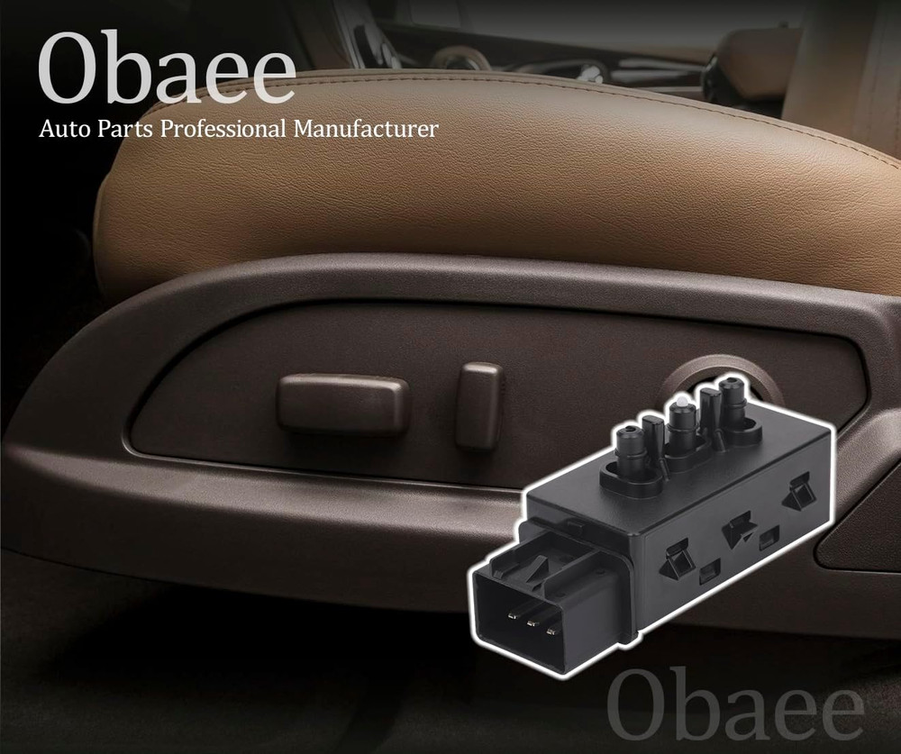 Front Left Driver Side 6 Way Seat Adjustment Switch Compatible with Chevy Silver