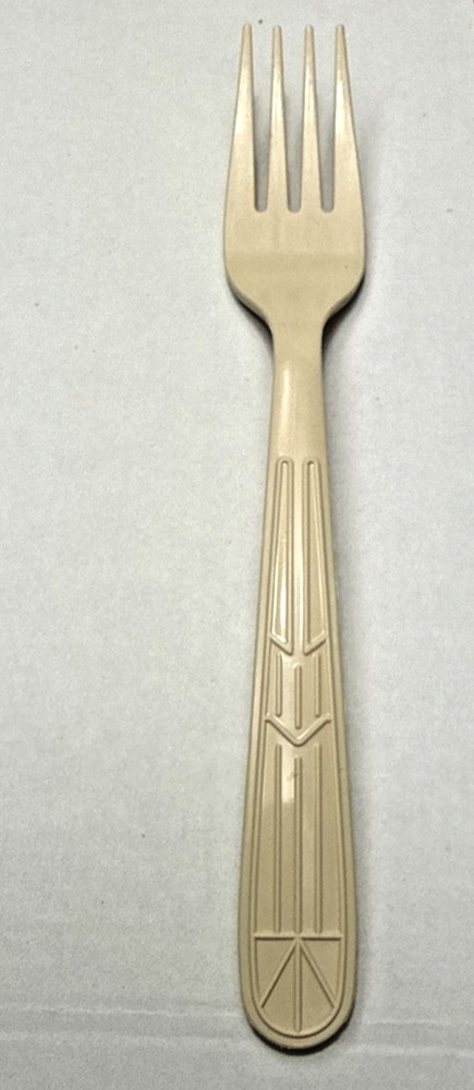 1,000 Almond Heavy Weight Individually Wrapped Polypropylene Plastic Fork