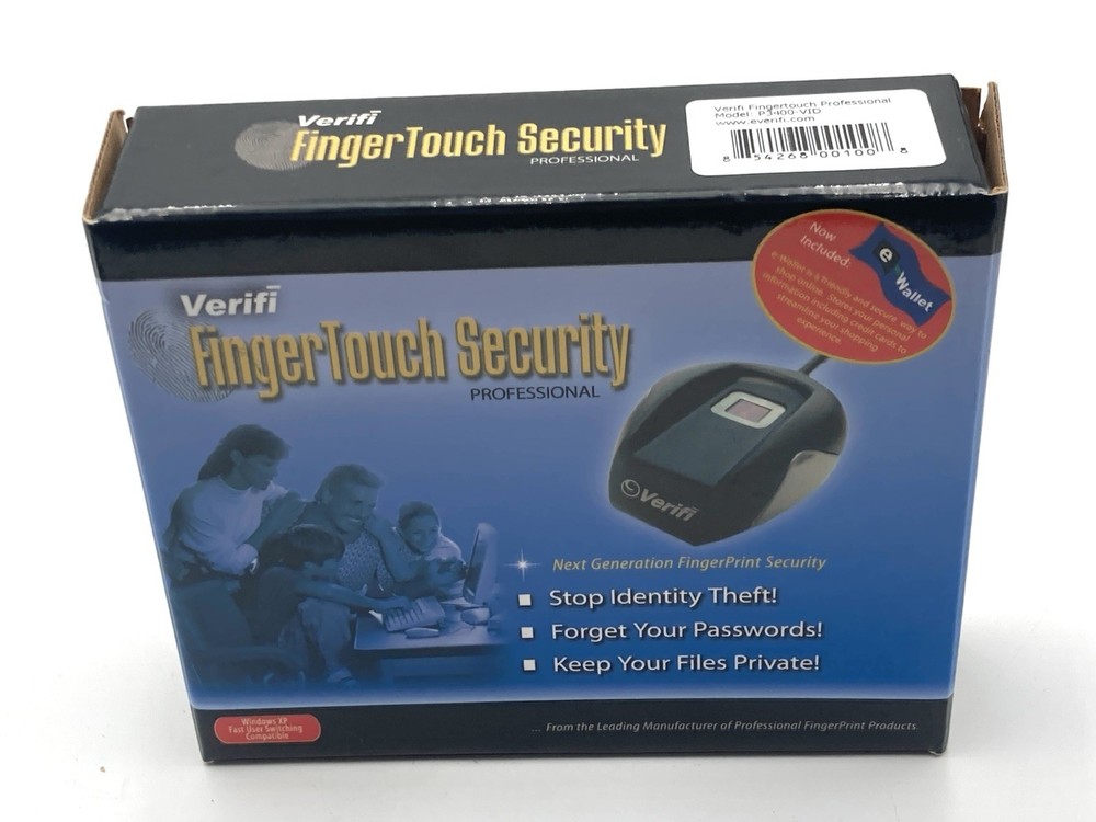 VERIFI P3400 Finger Touch Security Fingerprint Reader USB BIOMETRICS Computer
