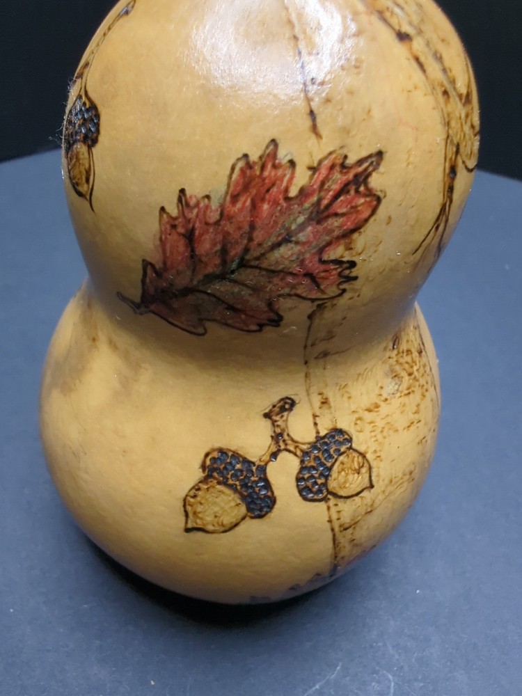 Hand Painted Squirrel Small Gourd